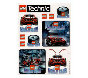 LEGO Aufkleber Sheet - Lego World Club Technic