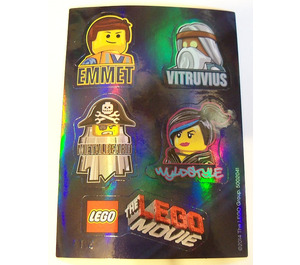 LEGO Sticker Sheet met Emmet / Vitruvius / MetalBeard / Wyldstyle / The LEGO Movie logo