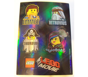 LEGO Sticker Sheet with Emmet / Vitruvius / MetalBeard / Wyldstyle / The LEGO Movie logo