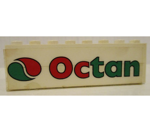 LEGO Stickered Assembly Octan Sticker over 2x 1x8 Bricks