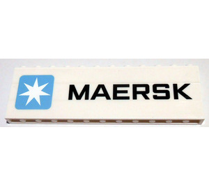 LEGO Stickered Assembly of Drei 1x12 Bricks, mit MAERSK und Maersk Logo Aufkleber