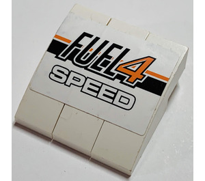 레고 Stickered Assembly of three Slope Curved 3 x 1 "Fuel 4 Speed" (Sticker) from set 8147