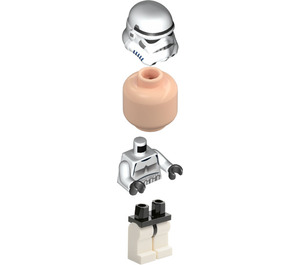 LEGO Stormtrooper con Liscio Chiaro Carne Testa Minifigure