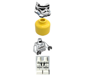 LEGO Stormtrooper s Žlutá Hlava a Printed Nohy Minifigurka