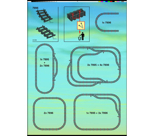 LEGO Straight and Curved Rails 7896 Ohjeet