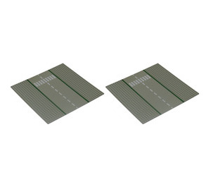 LEGO Straight Road Plates (with crosswalk) 302-2