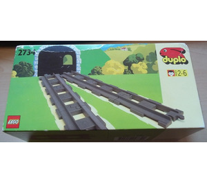 LEGO Straight Track Set (Dark Gray) 2734-1 Packaging