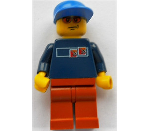 LEGO Street Hockey Player mit Dark Blau oben Minifigur