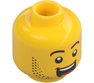 LEGO Stuntz Driver (Lightning) Minifigure Head (Recessed Solid Stud) (3626 / 77745)