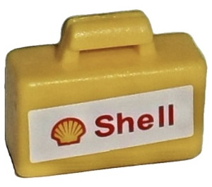 LEGO Kufr (Malý) s Shell logo a Červená 'Shell' Samolepka (4449)