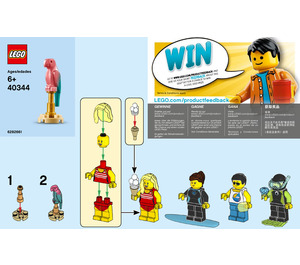 LEGO Summer Celebration Minifigure Pack 40344 Инструкции