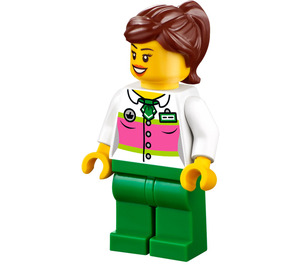 LEGO Supermarket Female Shop Assistant minifiguur