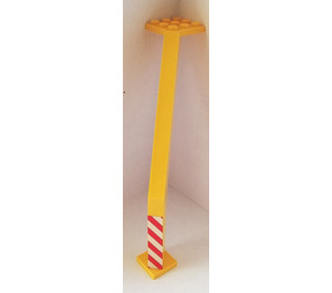 LEGO Support Crane Stand Single with Red and White Danger Stripes Sticker (2641)