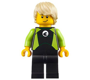 LEGO Surfer mit Limette Wetsuit Minifigur