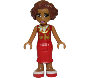 LEGO Susan, Rot Lang Rock, Dunkelrot Weste Minifigur