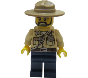 LEGO Swamp Polizist mit Schwarz Bart Minifigur mit schwarzem Bart