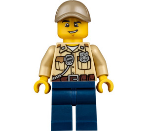 LEGO Swamp Politibetjent med Mørk beige Caps Minifigur