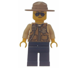 LEGO Swamp Poliisi jossa Tumma beige Sheriff Hattu Minihahmo