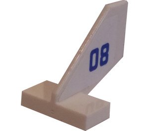 LEGO Tail 2 x 3 x 2 Fin with 08 (Left) Sticker (35265)