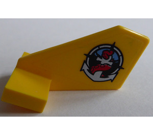 LEGO Tail 2 x 3 x 2 Fin with deep sea logo on left side Sticker (44661)