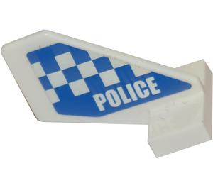 LEGO Tail 2 x 3 x 2 Fin with "POLICE" with Chequers Sticker (44661)