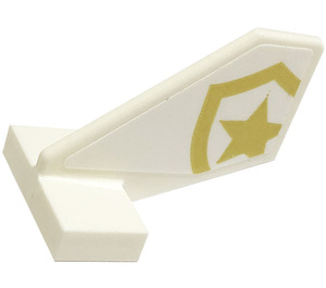 LEGO Tail 2 x 3 x 2 Fin with Star Badge on Both Sides Sticker (35265)