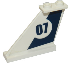 LEGO Tail 4 x 1 x 3 with "07" on left side Sticker (2340)