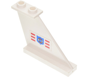 LEGO Schwanz 4 x 1 x 3 mit Coast Bewachen Logo (Recht) Aufkleber (2340)