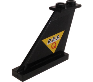 LEGO Tail 4 x 1 x 3 with Res-Q (Left) Sticker (2340)