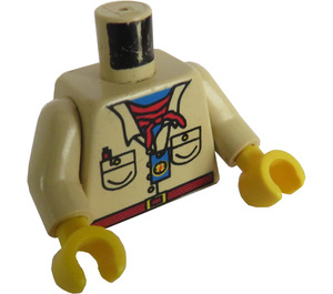 LEGO Beige Adventurers Torso mit Safari Shirt mit Tan Arme und Gelb Hände (973)