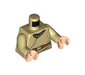 LEGO Beige Anakin Skywalker med Korte ben og Bælte med Gold Buckle og Pouches Minifig Torso (973 / 76382)