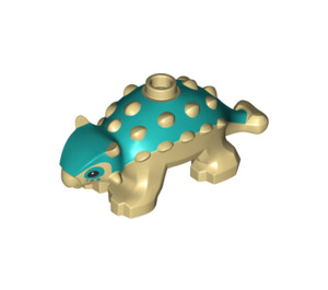 LEGO Tan Ankylosaurus Baby with Dark Turquoise Back (80572)