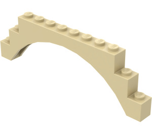 LEGO Zandbruin Boog 1 x 12 x 3 zonder verhoogde boog (6108 / 14707)