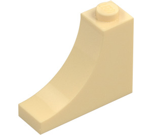 LEGO Beige Hvælving 1 x 3 x 2 med Inside Sløjfe (18653)