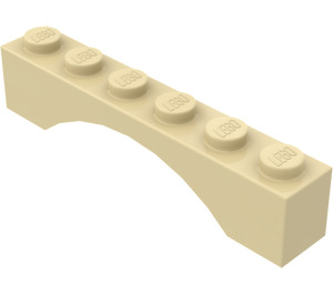 LEGO Beige Bogen 1 x 6 Kontinuierlicher Bogen (3455)