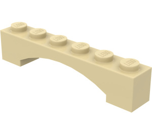 LEGO Beige Kaari 1 x 6 Nouseva kaari (92950)