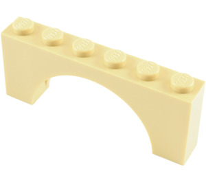 LEGO Tan Arch 1 x 6 x 2 Thick Top and Reinforced Underside (3307)