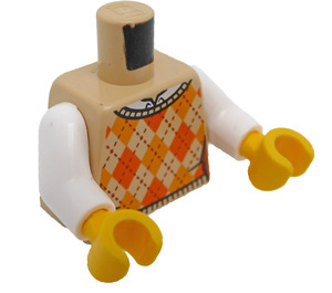 LEGO Bronzer Argyle Pull-over Gilet Torse avec Blanc Bras (973 / 76382)