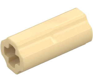 LEGO Tan Axle Connector (Smooth with 'x' Hole) (59443)