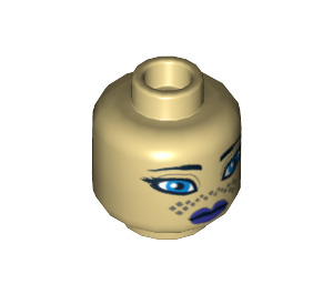 LEGO Tan Barriss Offee (from set 9491) Head (Recessed Solid Stud) (3626 / 75150)