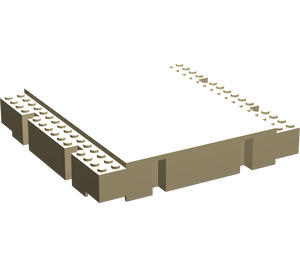 LEGO Tan Baseplate Platform 16 x 16 x 2.3 Straight (2617)