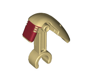 LEGO Barva opálení Battle Droid Hlava s Tmavě červená Insignia (17169 / 42513)