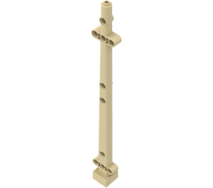 LEGO Beige Vene Mast 2 x 2 x 20 sivulle kohdistettu "x"-muotoinen akselinreikä (48002 / 65446)