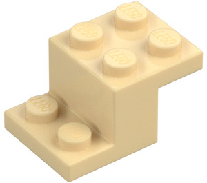 LEGO Beige Staffa 2 x 3 con Piastra e Step con supporto per bottoncino alla base (73562)