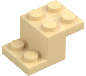 LEGO Tan Bracket 2 x 3 with Plate and Step without Bottom Stud Holder (18671)