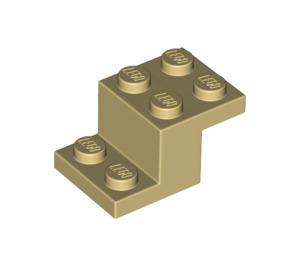 LEGO Zandbruin Beugel 2 x 3 met Plaat en Step zonder Studhouder aan de onderzijde (18671)