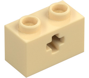 LEGO Zandbruin Steen 1 x 2 met As gat ('+' opening en bodembuis) (31493 / 32064)