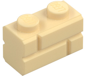 LEGO Тановий Цегла 1 x 2 з Embossed Bricks (98283)