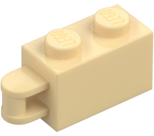 LEGO Tan Brick 1 x 2 with Hinge Shaft (Flush Shaft) (34816)