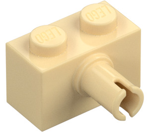 LEGO Tan Brick 1 x 2 with Pin with Bottom Stud Holder (44865)